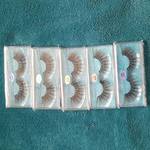 Farred Faux Mink 3D Vegan Medium Length Lashes A06 Set of 5 Pairs of Lashes